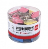 得力 8552ES 41mm彩色長尾夾2#（24只/筒）