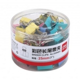 得力 8554ES 25mm彩色長尾夾4#（48只/筒）