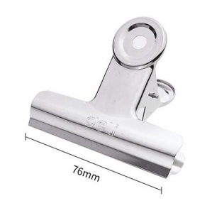 得力 9521 1#不銹鋼圓形鐵票夾 76mm（6只/包）