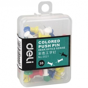 得力 0021 彩色工字釘